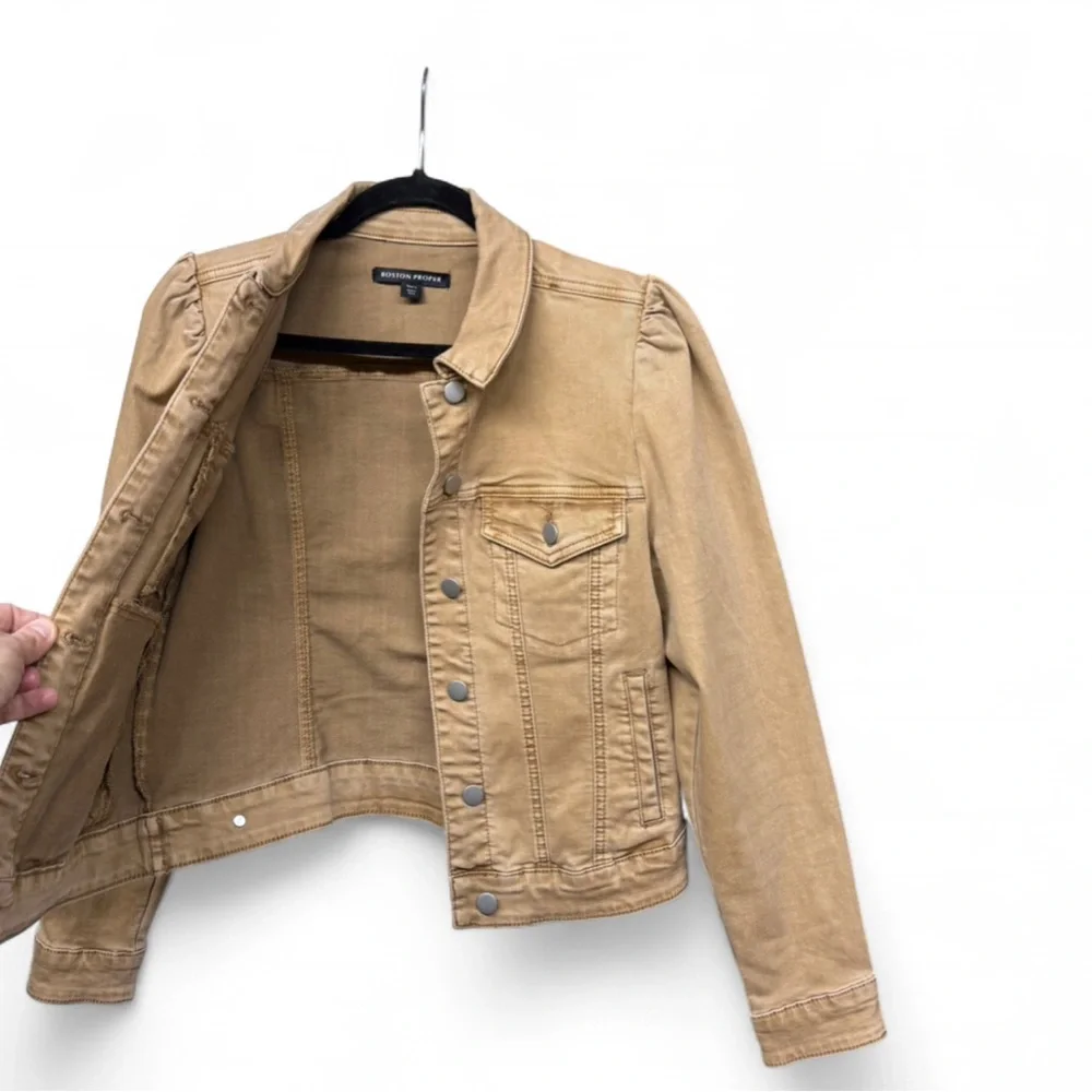 Boston Proper Light Brown Jean Jacket - Picture 4 of 10
